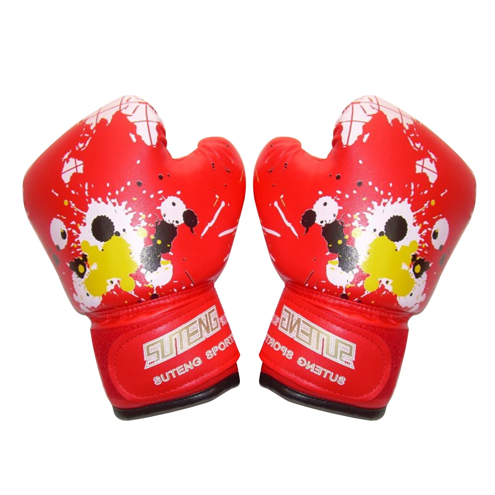 

1 Pair Boxing Gloves Workout Exercise Training PU Leather Sponge Mitts Gloves Sports Protection for Karate Muay Thai Accessories