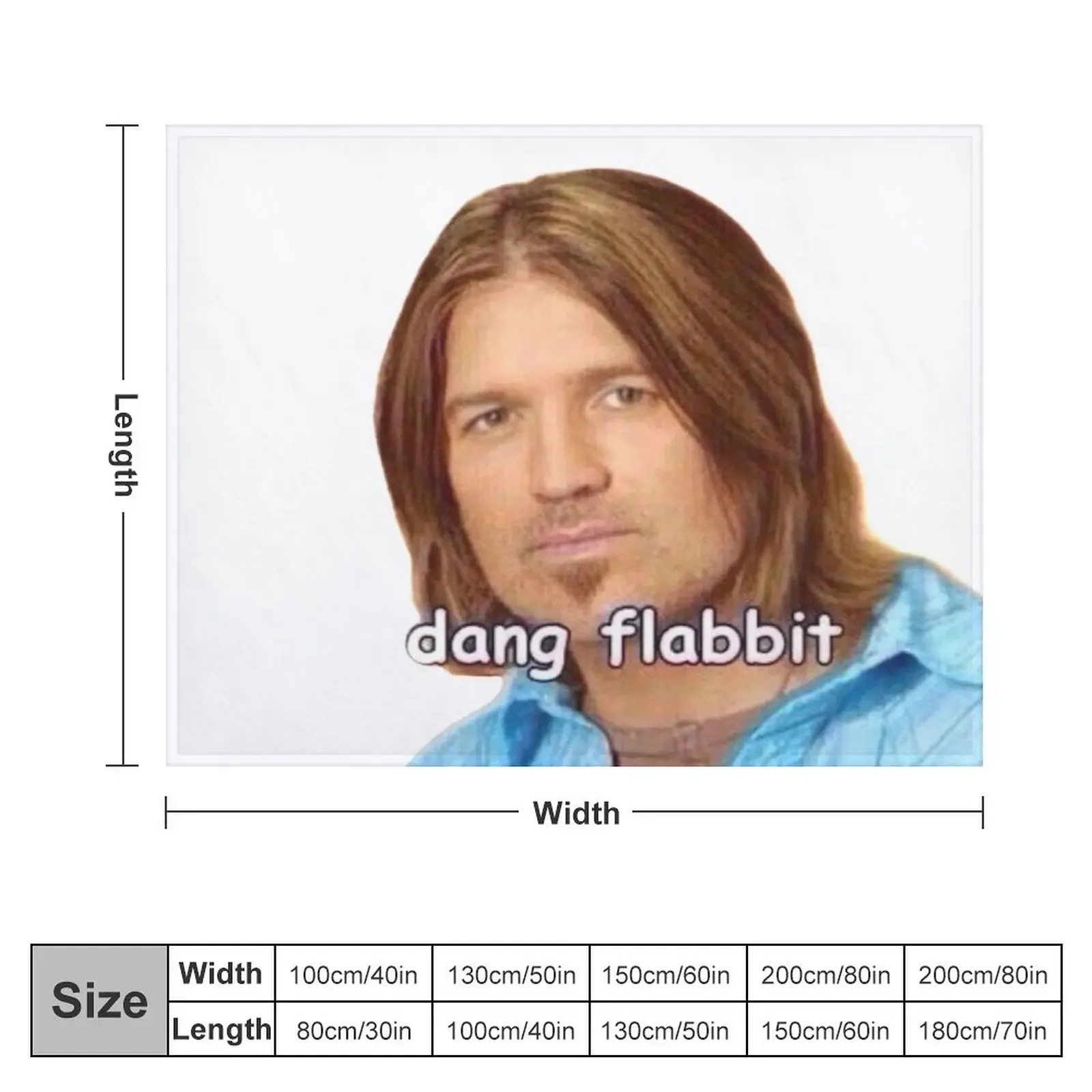 Dang Flabbit Billy Ray Cyrus Sticker Throw Blanket Plush Moving Blankets Sofas Of Decoration Blankets