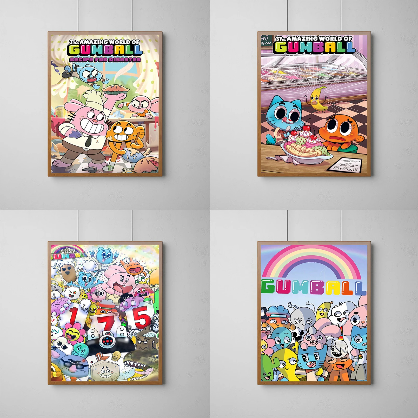 

The A-Amazing World of G-Gumball Cartoon Poster Gaming Room Decoration Decorative Paintings Home Decor Print Painting on Canvas