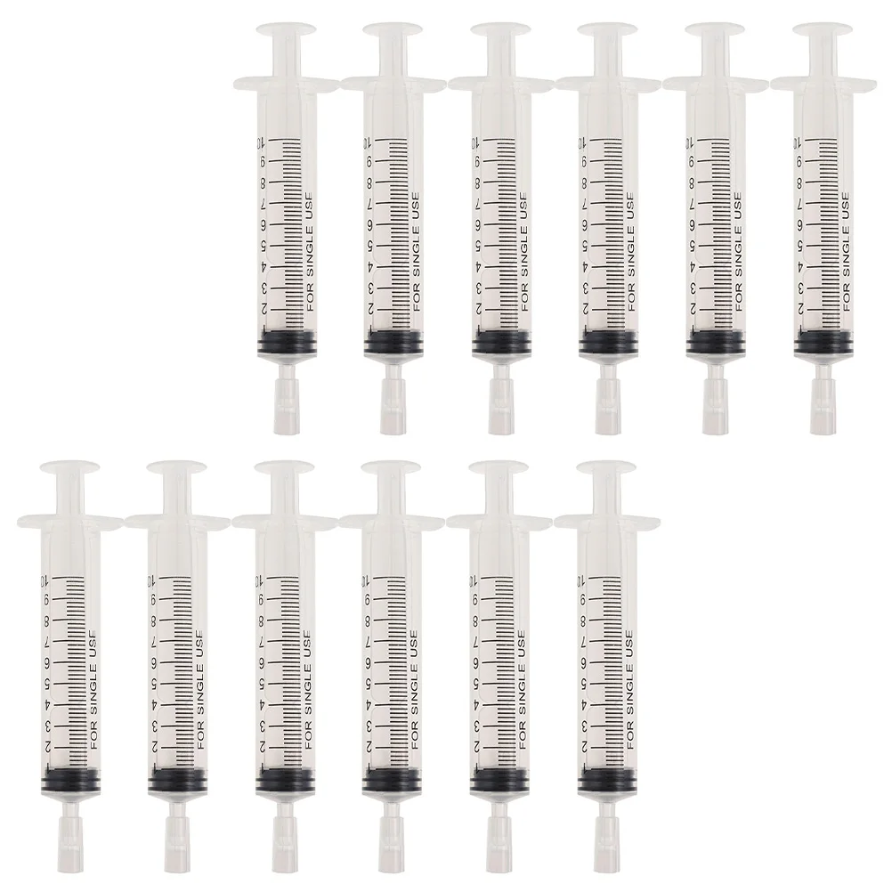 12pcs Dispenser Syringe Made of PP for Measuring Filling Liquid Clear Scale Easy to Read Accurate Dosage Travel Home Use