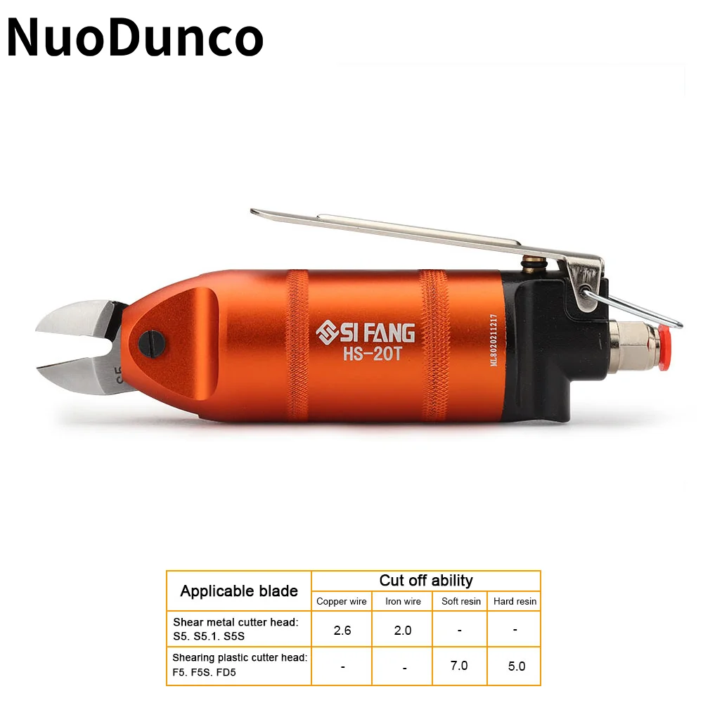 HS-20 Air Nipper Air Scissors Pneumatic Shear Cutting Pliers Tools for Cutting Plastic Copper Wires and other Iron
