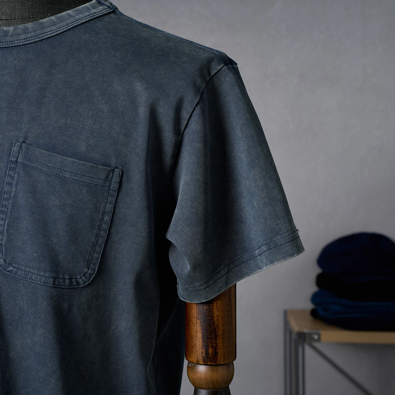 Akkad Kuti Men's Heavyweight Pure Cotton Short Sleeved T-shirt American Retro Solid Color High-end Fabric Loose T-shirt