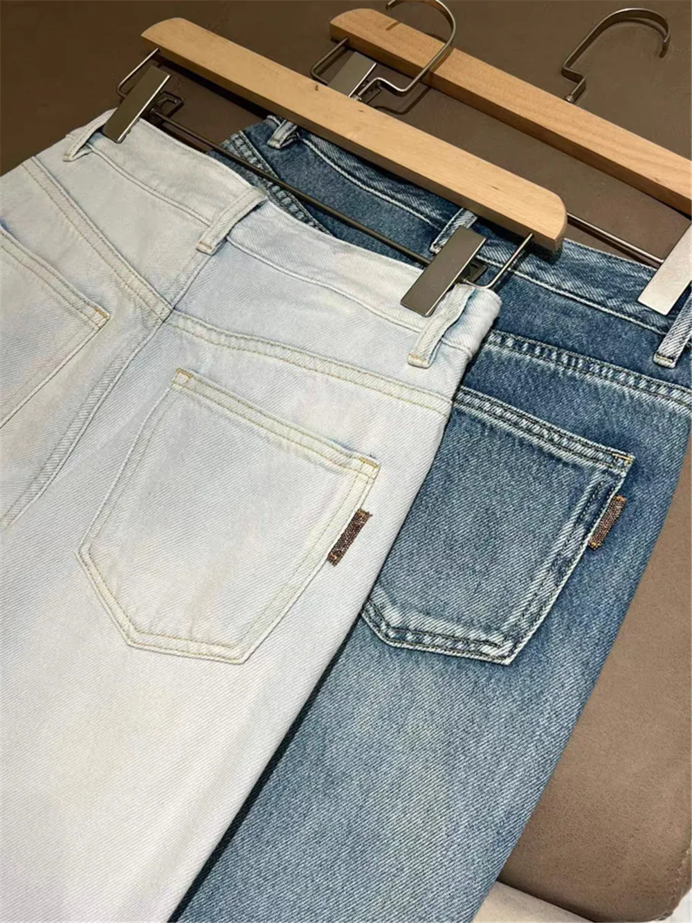 2024 Dames Casual Jeans Hoge Taille Rechte Denim Broek Lente Zomer