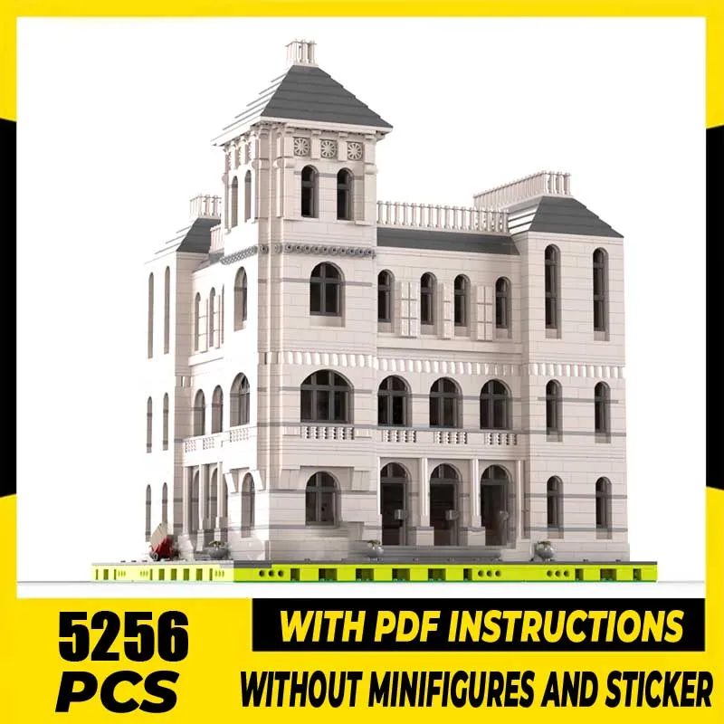 

City Street View Moc Building Blocks Old Corner Post Office Modular Model Technology Bricks DIY Assembly Toys Construstion Gifts
