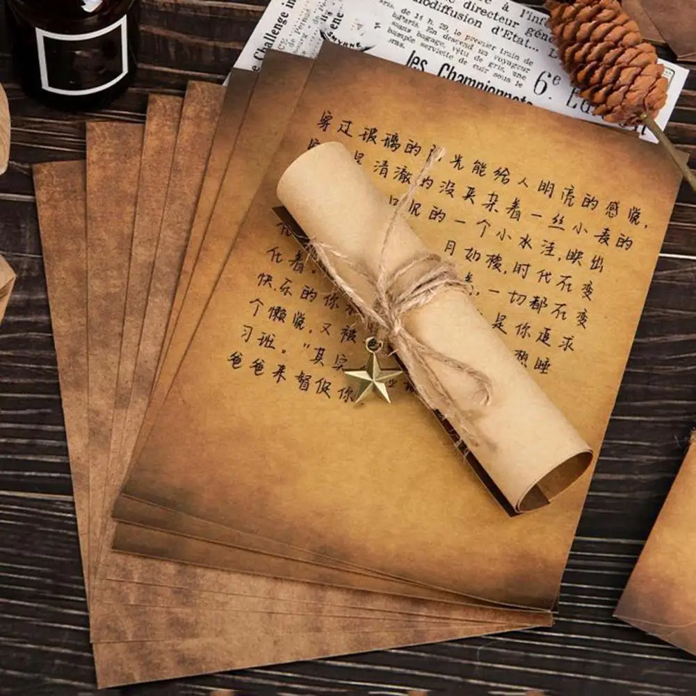 1 Set Unique Non-fading Vintage Letter Paper Exquisite Workmanship A5 Handwritten Love Letter Stationery Leave Message