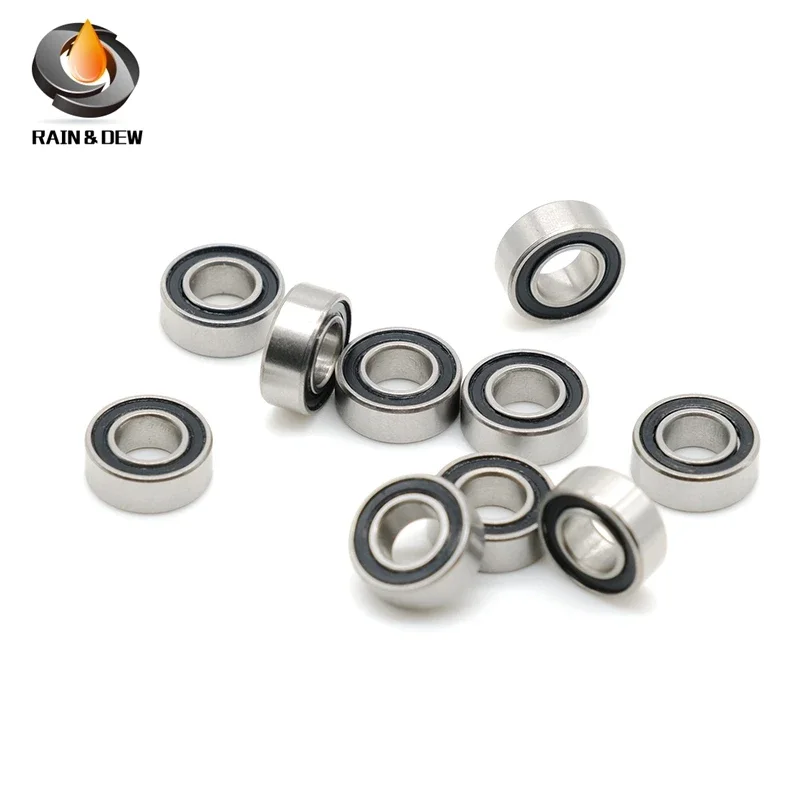 

SMR84 2RS Bearing ABEC-7 (10PCS) 4*8*3mm Miniature SMR84-2RS Stainless Ball Bearings RS SMR84 2RS With Black Sealed L-840DD