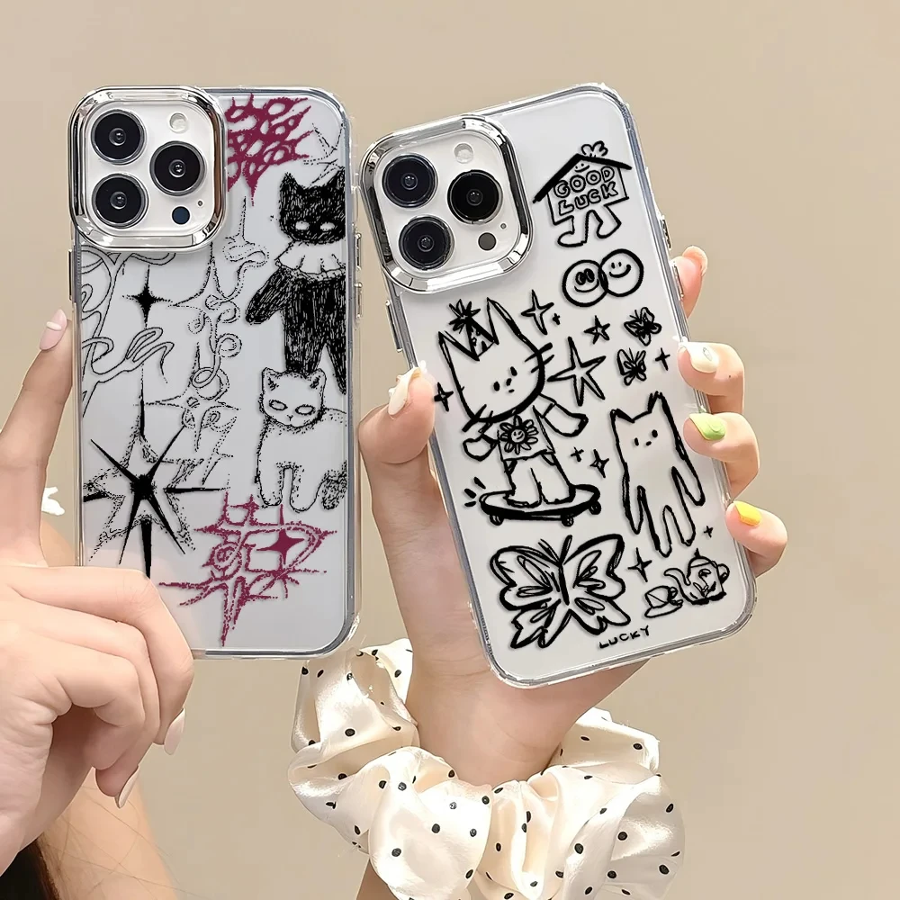 Skizzierte Katzen-Hülle für Sa – Phone Cases Galaxy A16 5G Bewertung und Preis