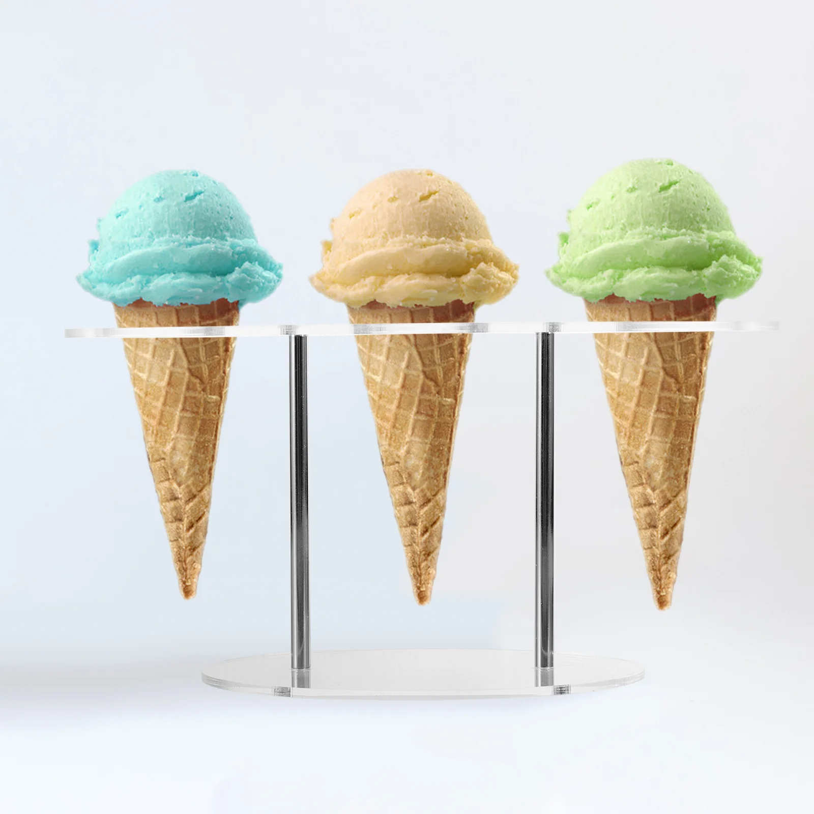 

Ice Cream Cone Stand Acrylic Bracket Easy Clean Storage Rack for Home Restaurant DIY Display Ice Cream Cone Stand