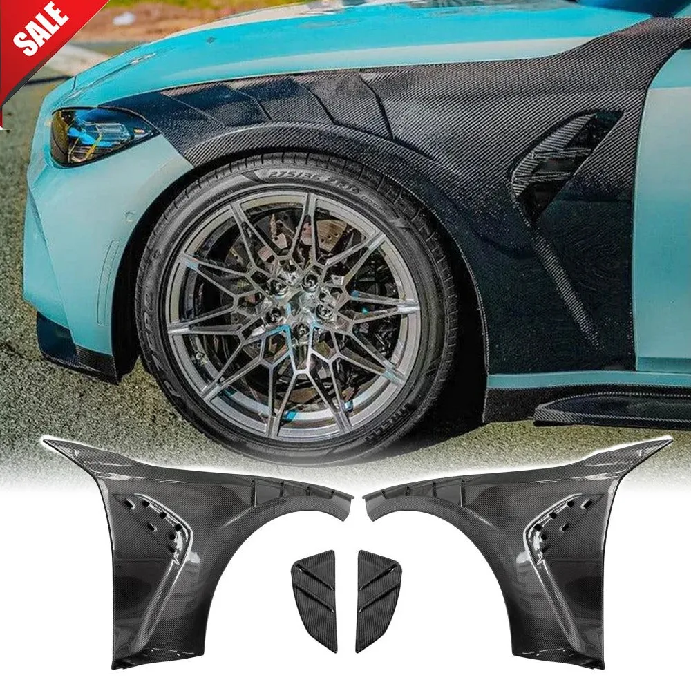 

For BMW M3 G80 M4 G82 G83 2021-2026 Real Carbon Vented Side Fender Covers Trims