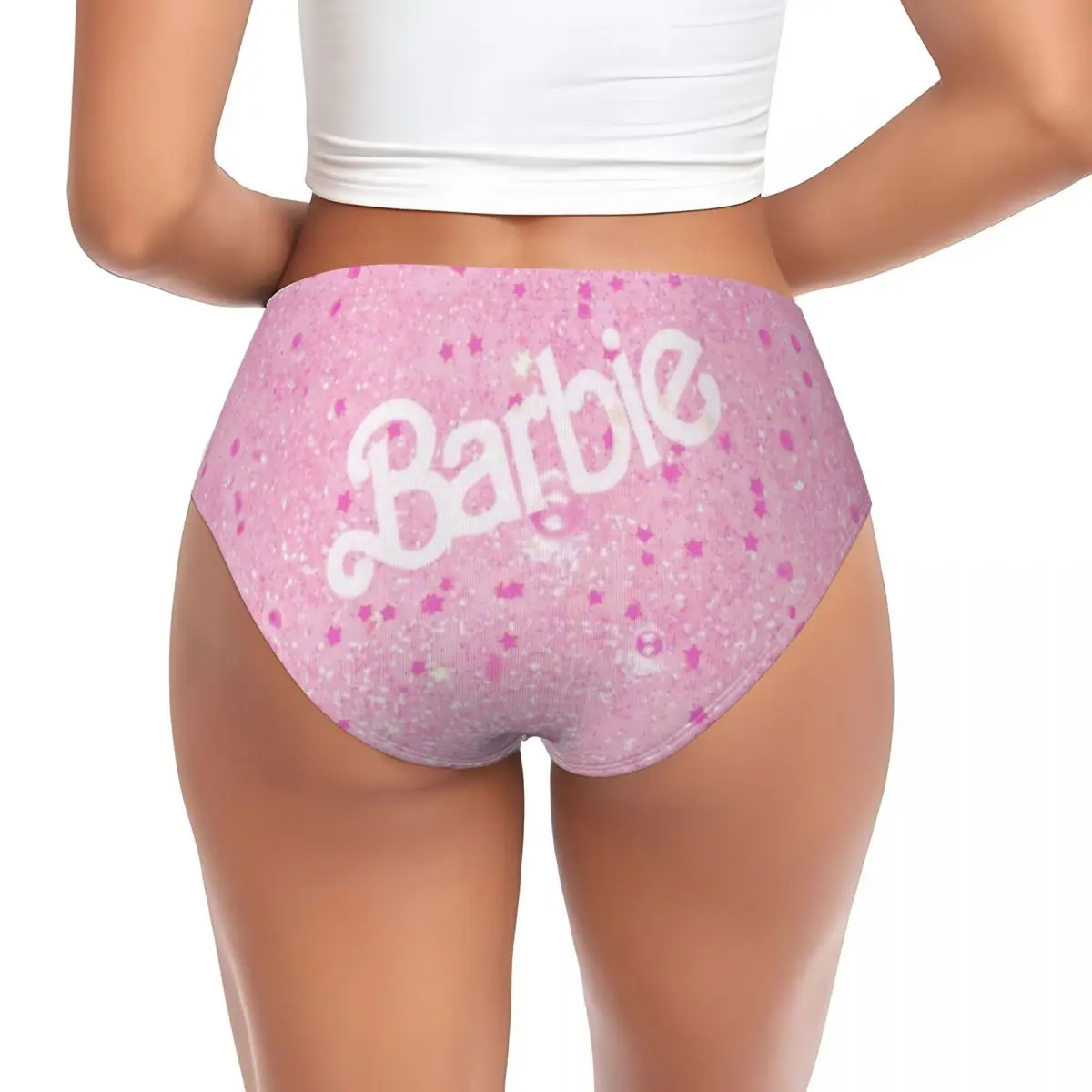 Women's Barbie Pink Girl Gifts Briefs High Waisted Seamless Underwear Invisible Full Coverage Briefs Panties