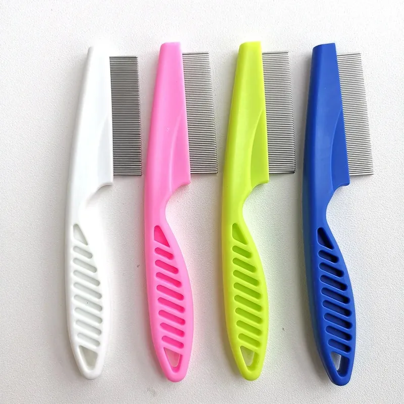 Pet Hair Shedding Comb Stainless Steel Flea Comb for Cat Dog Pet Comfort Cats Flea Hair Grooming Comb Dog Cat Fur Removal Brush