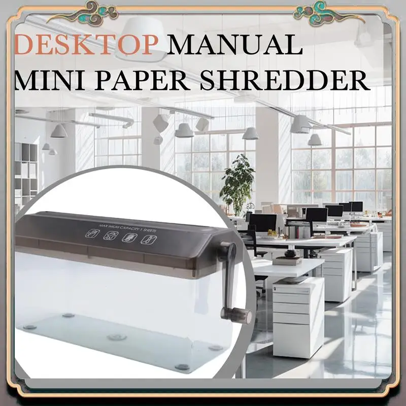 

Прочный измельчитель бумаги, настольный ручной мини-ручной режущий инструмент, машина формата А4, дробилка для документов для дома