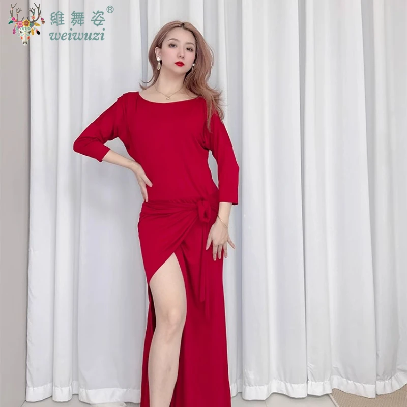 Roupas de dança do ventre modal robe adulto crianças manga curta vestido baladi gasto saidi robes oriental roupas de dança do ventre