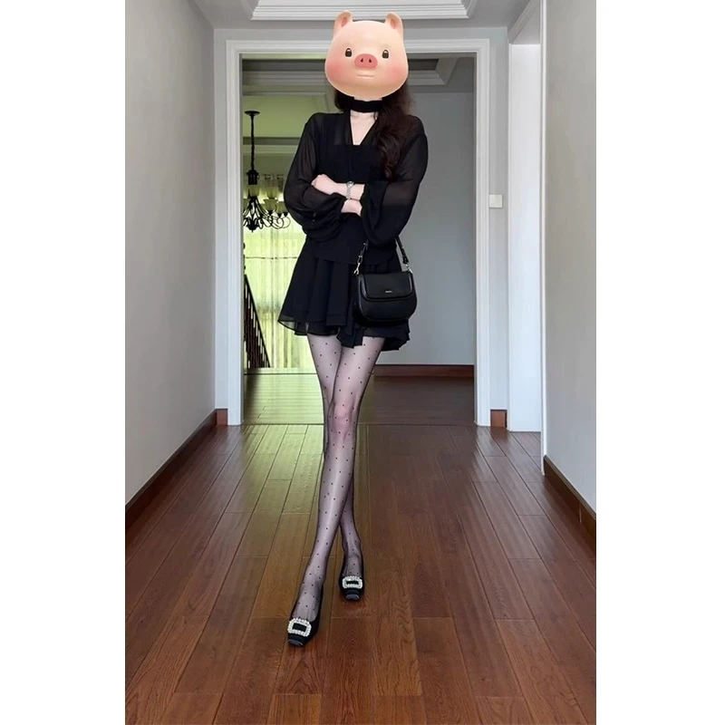 Vestidos de manga larga para mujer, vestido para fiesta de boda, otoño, Modal, medio cuello alto, cintura acanalada ahumada, minimalista y elegante