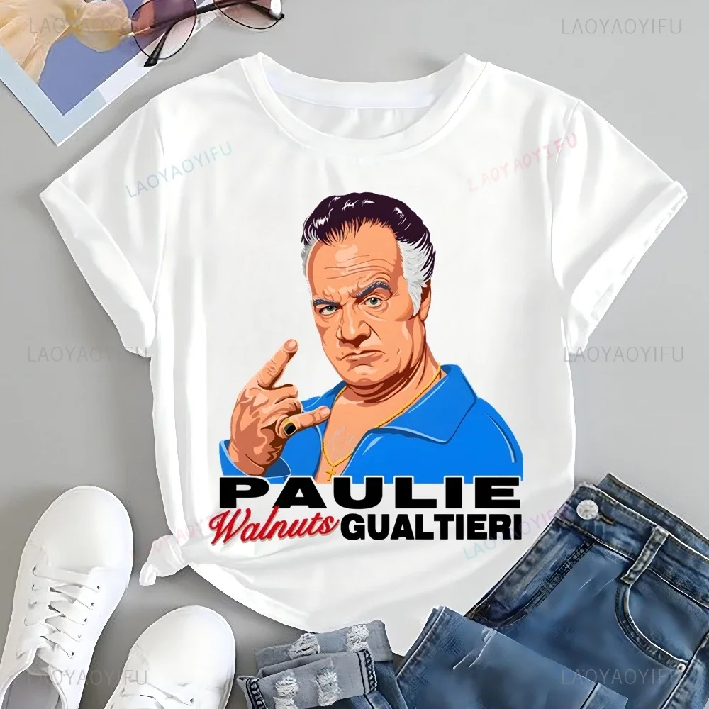 Paulie Gualtieri TV Sopranos Character Print T-shirt Top The Sopranos Trend Short Sleeved Unisex Shirt Graphic Oversized T-shirt