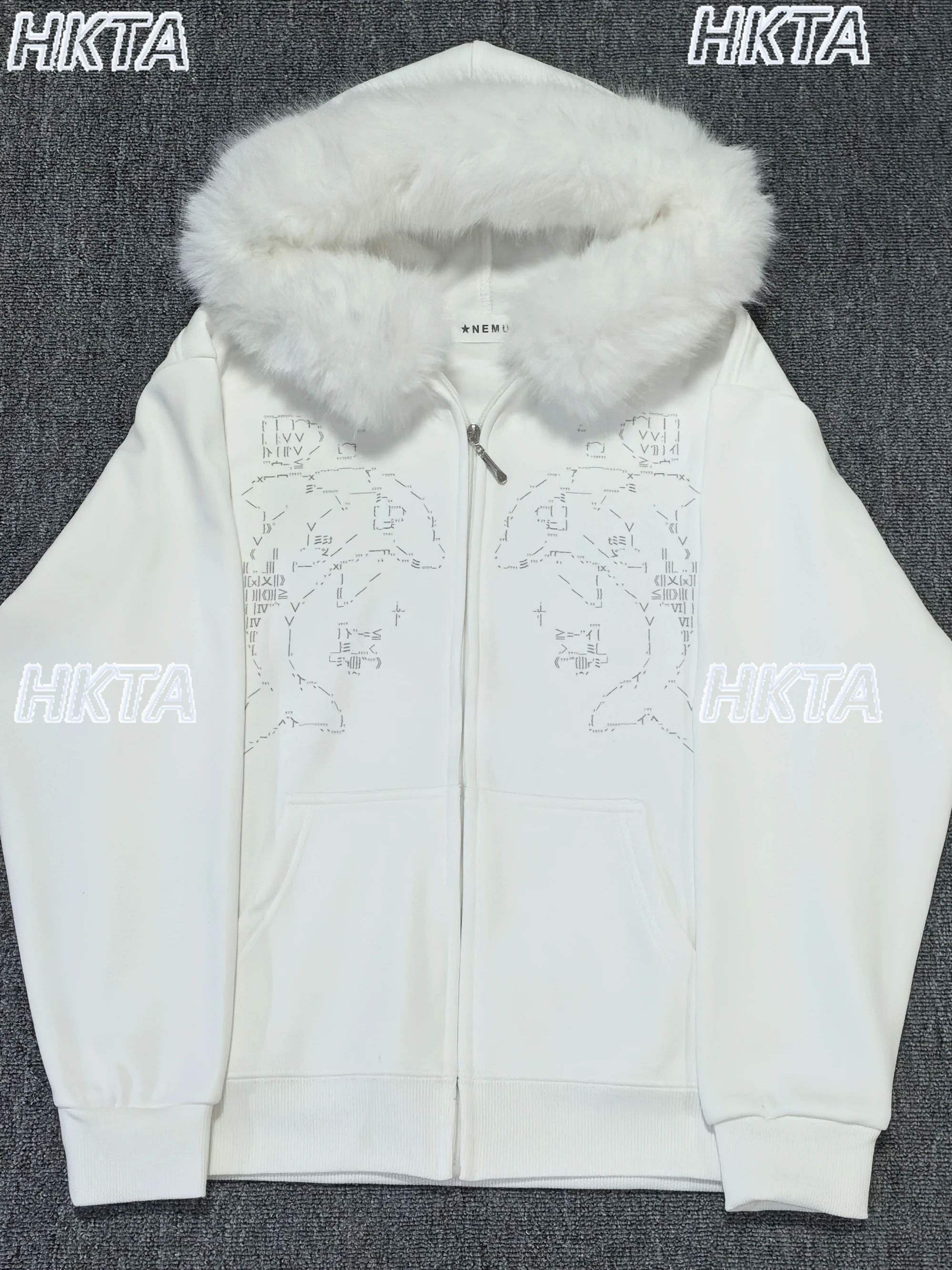 Sweet Commuter Sweatshirts Hooded Jacket Winter New Fleece Cute Cartoon Loose Casual White Coats Hoodies Cardigan Top for Women