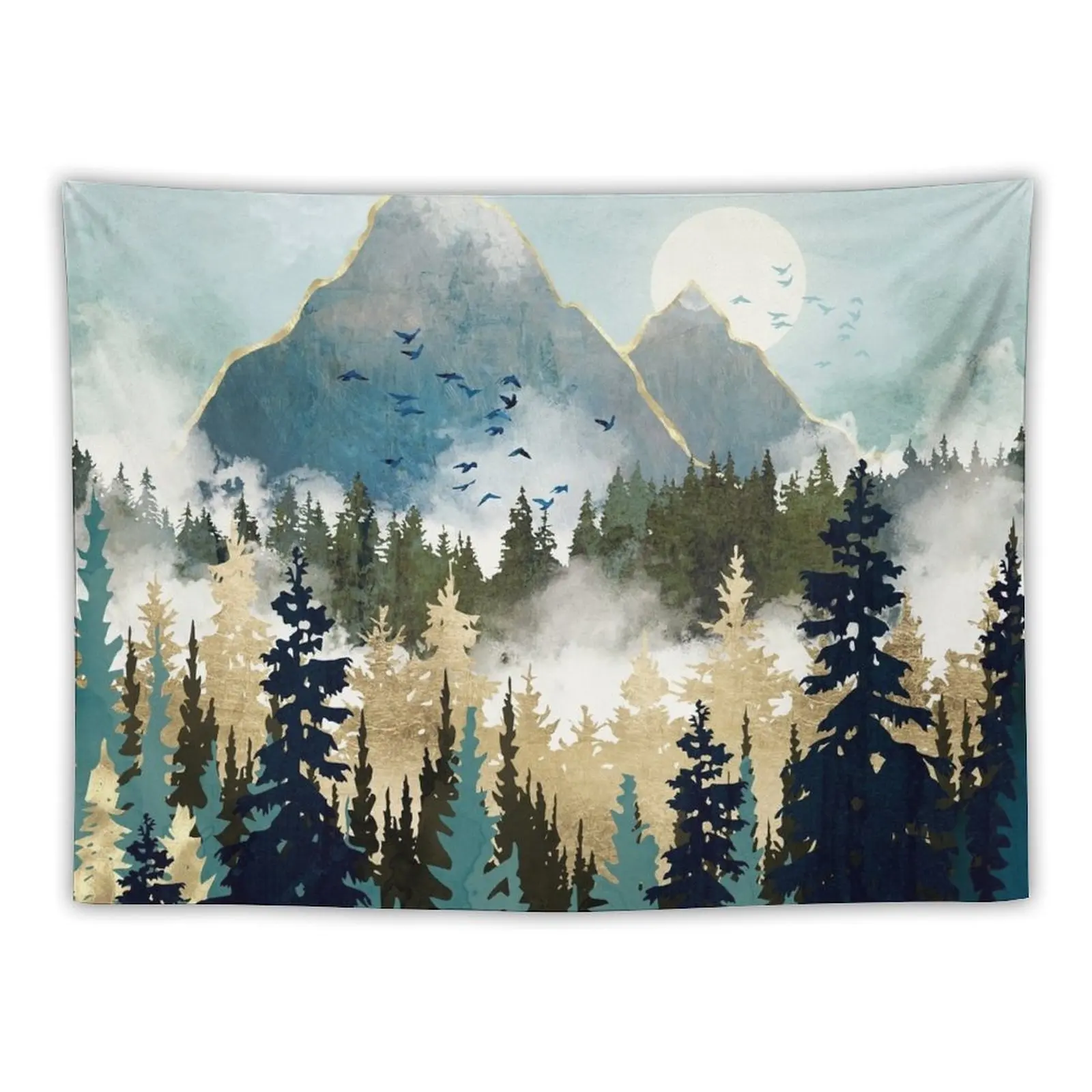 

Misty Pines Tapestry Home And Comfort Decor Carpet On The Wall Decor For Room Bathroom Decor Tapestry