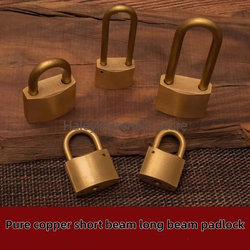 Chinese Full Copper Thickened Padlock Outdoor Chassis Waterproof Pure Door Lock Drawer Anti-rust Anti-Static Cabinet Door Lock