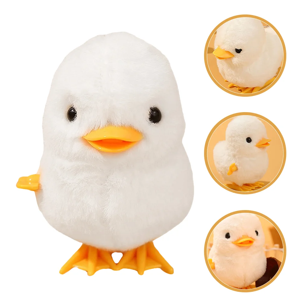 4 Pcs Jumping Chicken Toy up Bouncy Balls Wind Windup Toys for Kids Baby Fuzzy Animal Cartoon