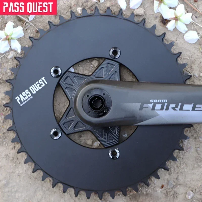 PASS QUEST disc claw power device five claw 110BCD pressure plate crank road bike bicycle riding Bicycle Accessories