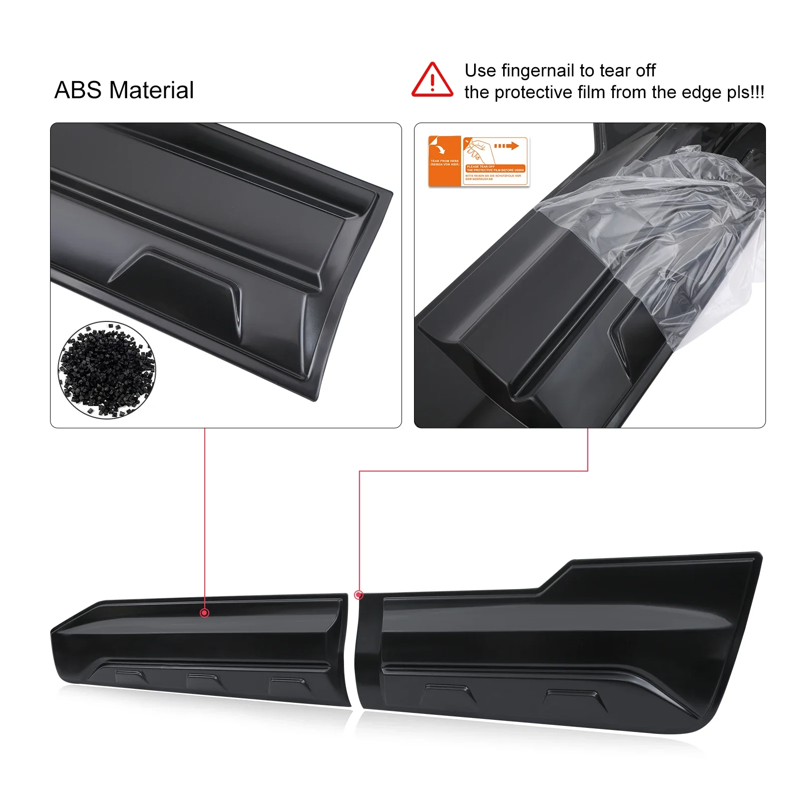 Body Cladding Side Molding Guard Trim Protector For Toyota Hilux Revo 2015-2024 4pcs/set Double Cabin Car Accessories