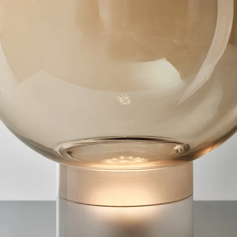 الشمال استدارة الزجاج الشفاف LED الطيف الكامل الجدول مصباح غرفة المعيشة الحديثة غرفة نوم مطعم المطبخ القراءة مكتب الخفيفة #5