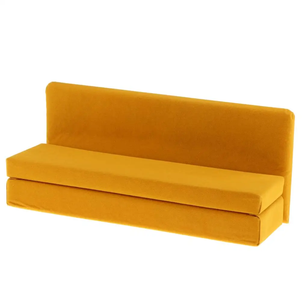 1/6 Yellow Long Sofa Couch Furniture Model Toy 12'' Action Figure Accessories