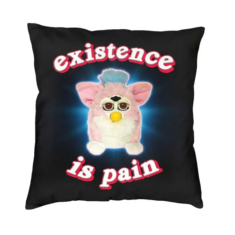 Soft Cartoon Animal Robot Furbys Throw Pillow Cover Home Decor Custom Square Cushion Cover 45x45cm Pillowcover for Living Room