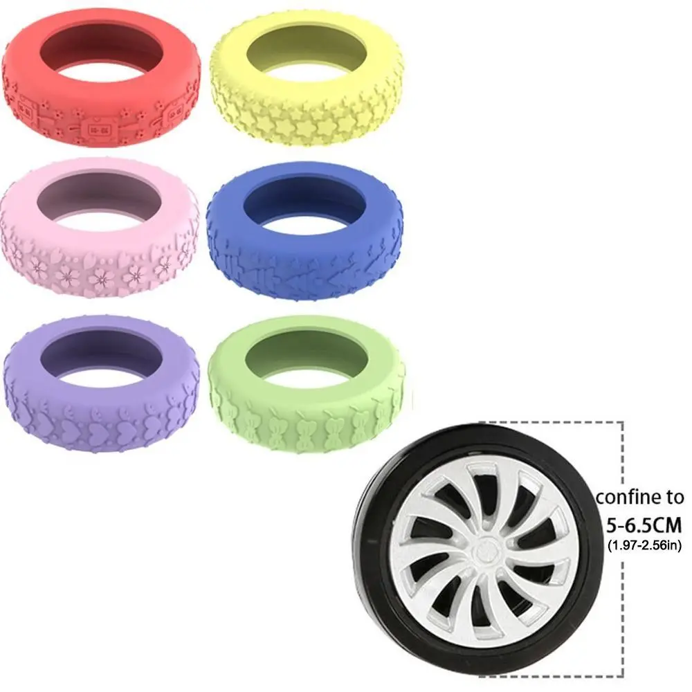 8 szt. Silikonowe nakładki ochronne na kółka walizki, antypoślizgowe, redukujące hałas, pierścienie ochronne na kółka walizki, zmniejszające zużycie kółek