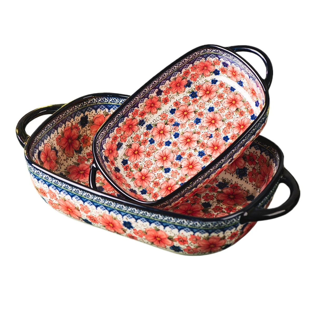 

Бинауральная керамическая форма для выпечки, духовка, тарелка для западной еды, прямоугольная, особенно красивая элитная тарелка