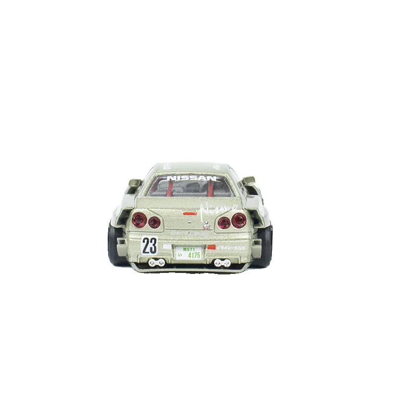 Nissan gtr r34-鋳造合金シミュレーションモデル,装飾玩具の子供コレクション,クリスマスプレゼント,1:64