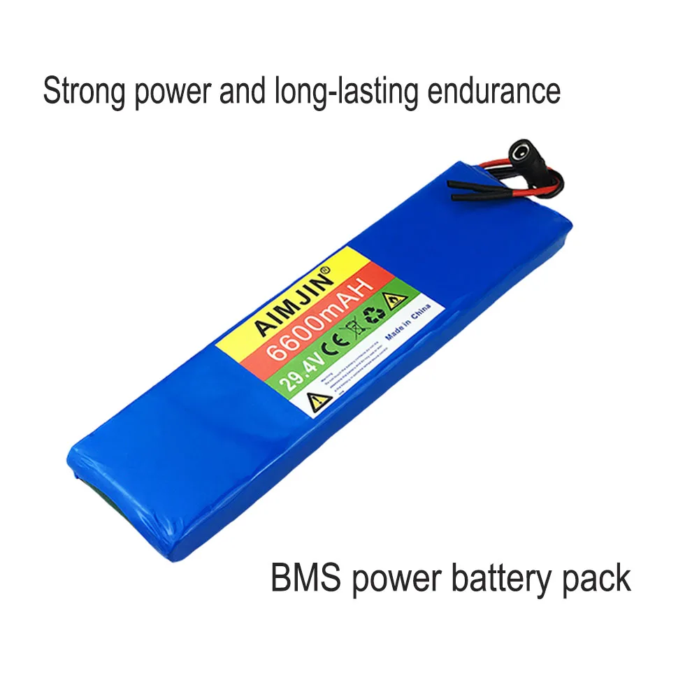 7S2P 18650 lithium battery pack, 29.4V 6600mAH high capacity, built-in intelligent BMS protection board, with charger