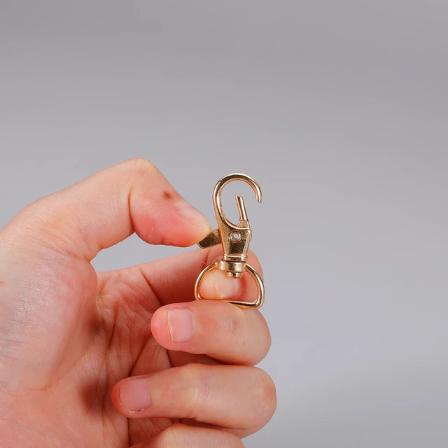 5 10 20pcs Swivel Clasps with D Ring Lanyard Snap Hooks Keychain Clip Hook Metal Lobster Claw Clasp for Keyrings Crafting Sewing AliExpress