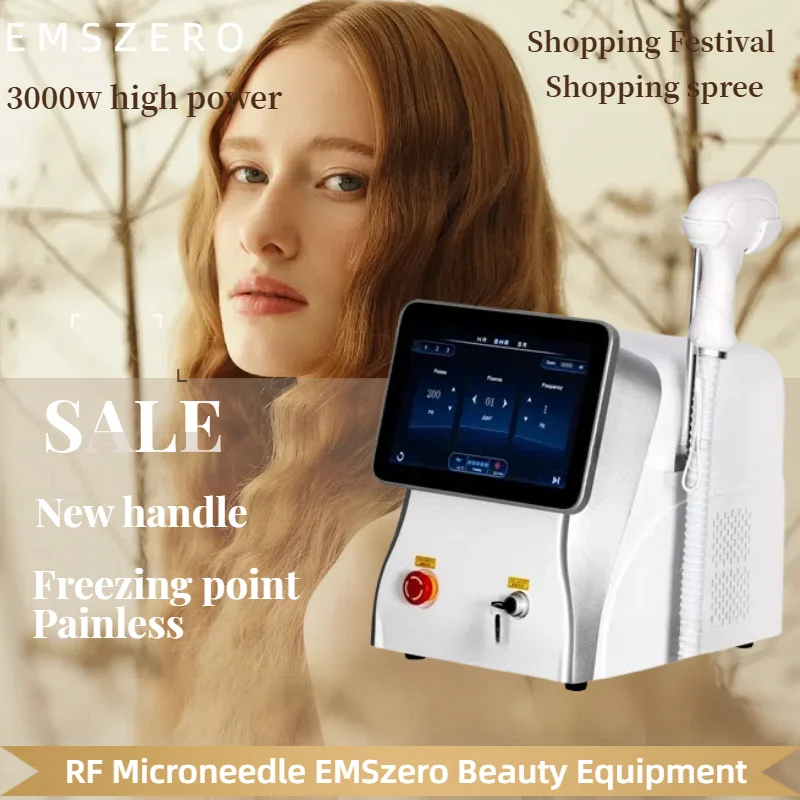4000W Titanium Diode Laser Epilator Permanent Hair Removal Professional Laser 3 Wavelength 755 808 1064nm Painless Hair Removal