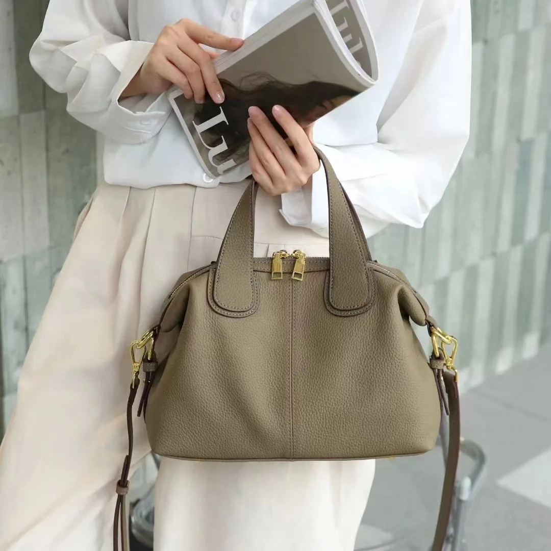 

Genuine leather women's bag large capacity new women's bag commuter crossbody handbag top layer cowhide shoulder bag