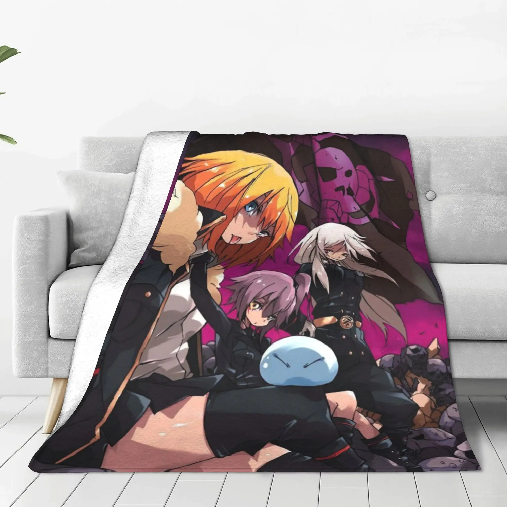 That Time I Got Reincarnated as a Slime Blanket All Season Breathable Ultra-Soft Throw Blankets For Car Plush Thin Quilt