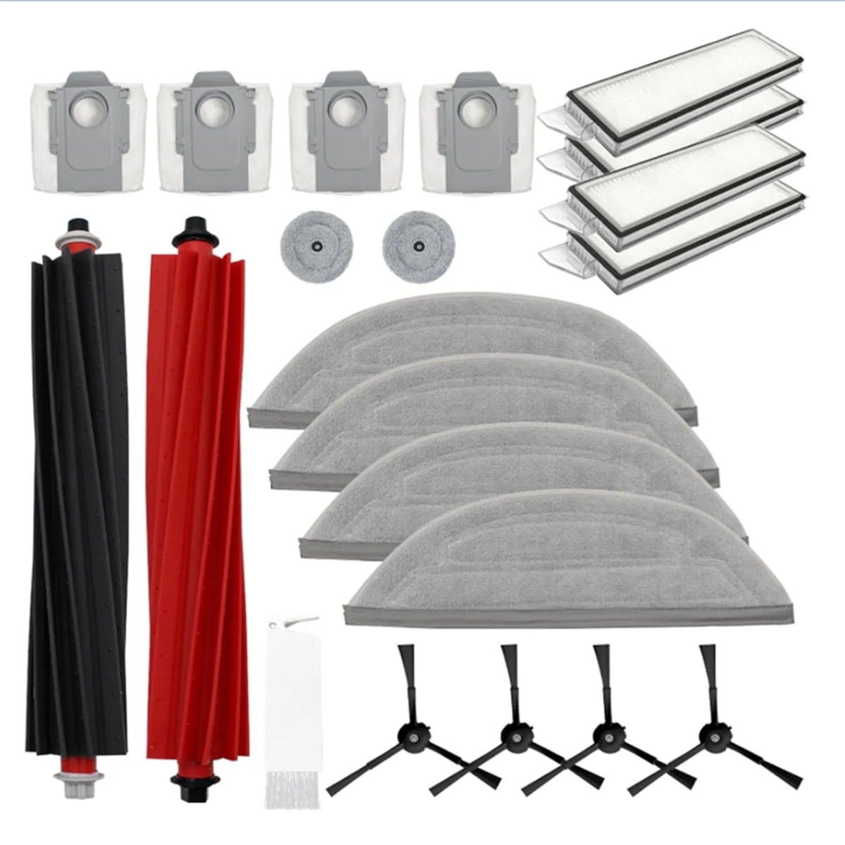 Spare Parts for Roborock S8 MaxV Ultra - Accessory Set with Side Brushes, Main Brushes, Filters, Dust Bags, Side Cloths