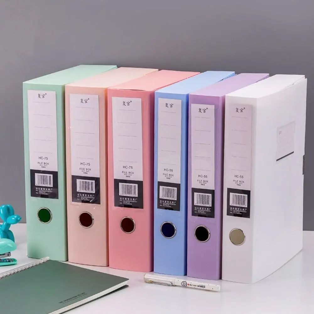 

Multifunctional A4 File Organizer Box Morandi Color Dustproof File Paper Organizer Thickened PP Plastic Document Case Projects
