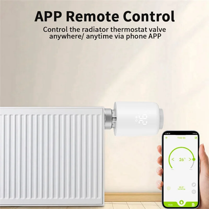 B04C-Tuya Zigbee Smart Thermostatic Valve Heating Controller Thermostatic Radiator Valve Remote Thermostat Mobile App Control