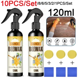 1-10PCS 120ml Beeswax Polish Spray for Wood Floor Stain Scratches Repair Cleaning Furniture Cabinets Polishing Brighten Care Wax