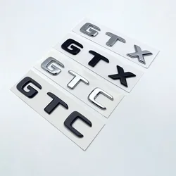 3D Flat Letters ABS Emblem GTX GTC ID4 ID6 for Volkswagen Car Tailgate Trunk Lid Nameplate Badge Logo Sticker Chrome  Black
