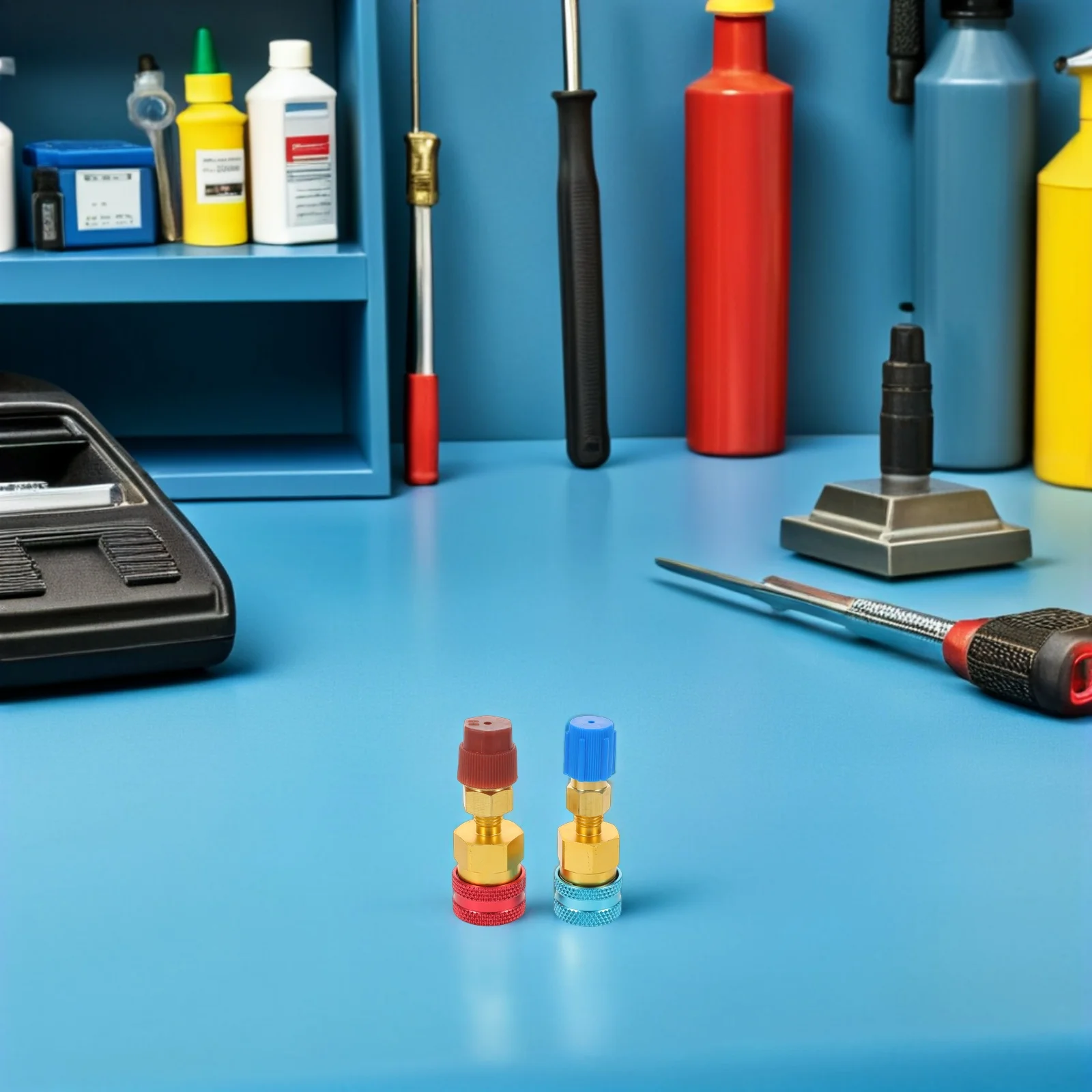 

2pcs R1234Yf Quick Couplers Kit Ac Hose Connectors Refrigeration Adapter Air Conditioning Fittings Automotive Repair Fluoride