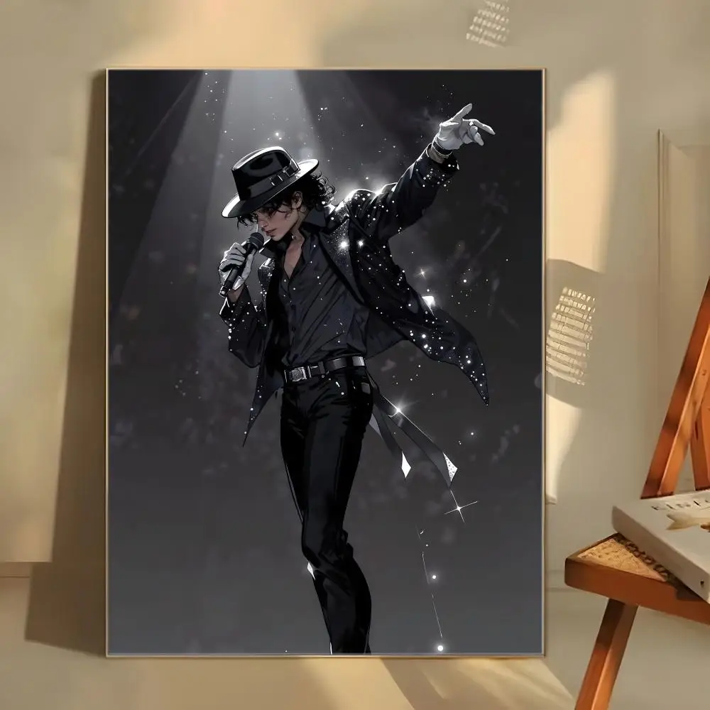 Sänger M-Michael Singer Jackson Poster, selbstklebender Kunst-Aufkleber aus wasserfestem Papier, Kaffeehaus, Bar, Zimmer, Wanddekoration – Detail 4