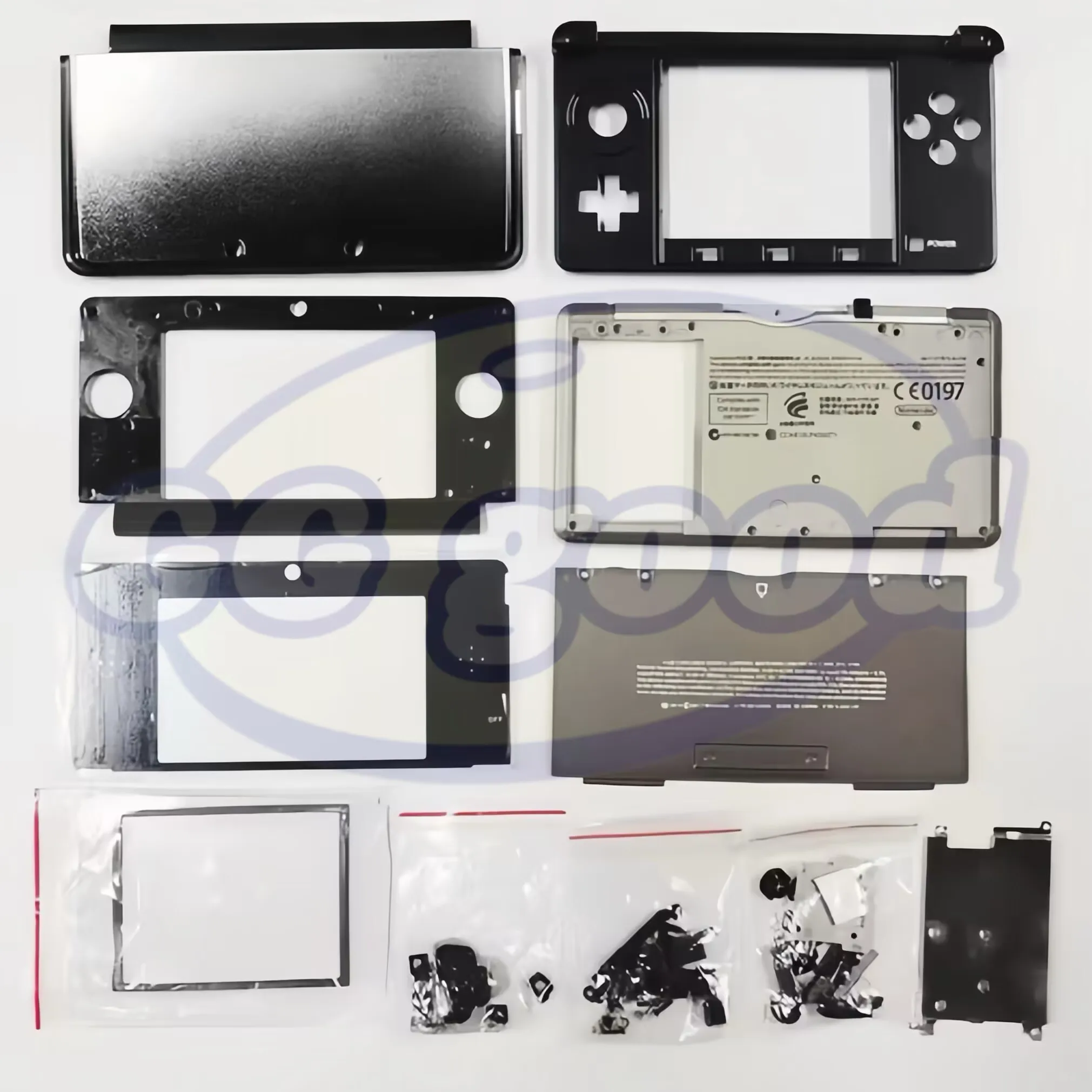 استبدال حالة شل كاملة الإسكان مع مجموعة مسامير زر ل نينتندو 3DS القديمة 3DS غطاء وحدة التحكم في الألعاب غطاء غطاء