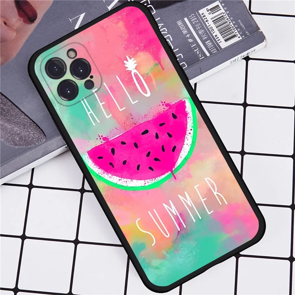 Wassermelone Telefon hülle für iPhone 14 11 12 13 Mini Pro XS Max Cover 6 7 8 plus x xr se 2020 Funda Shell