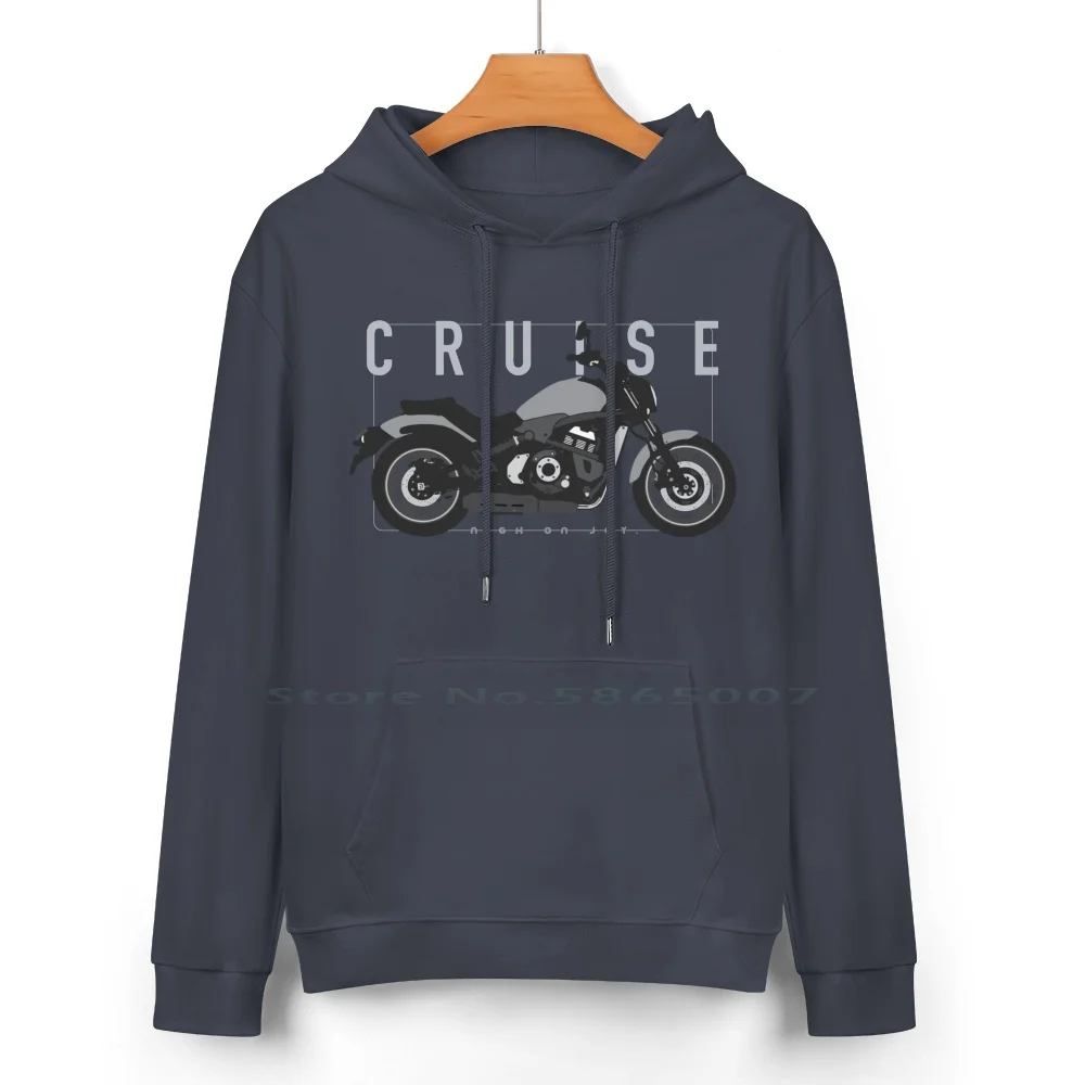 Cruise Vulcan S Grey H Pure Cotton Hoodie Sweater 24 Colors Motorcycle Ride Bike Cool Street Custom Classic Sport Cruiser