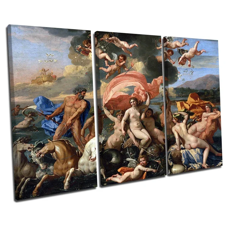 Jupiter Chariot Between Justice And Piety The Birth Of Venus Greek Mythology Canvas Wall Art By Ho Me Lili For Home Decor