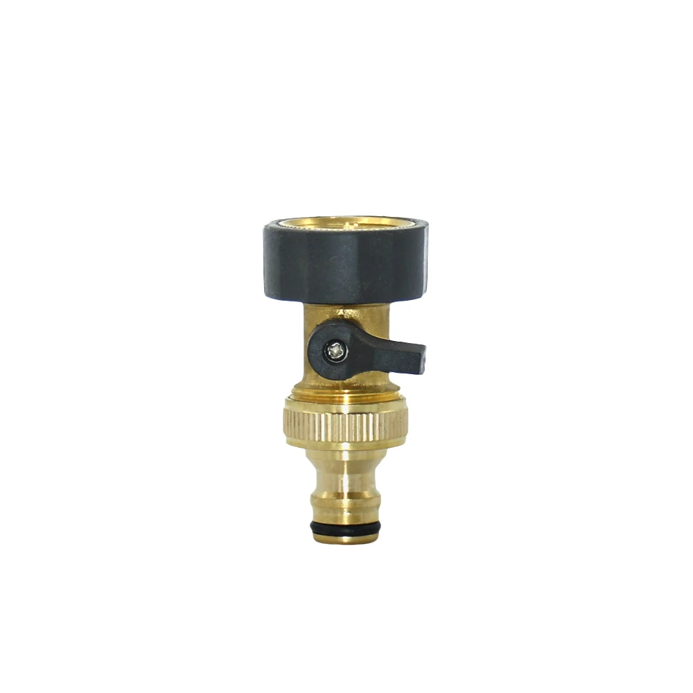 3/4 Inch 2/4-Way Brass Garden Hose Splitter Garden Tap Y-Type Watering Connector Distributor for Outdoor Faucet