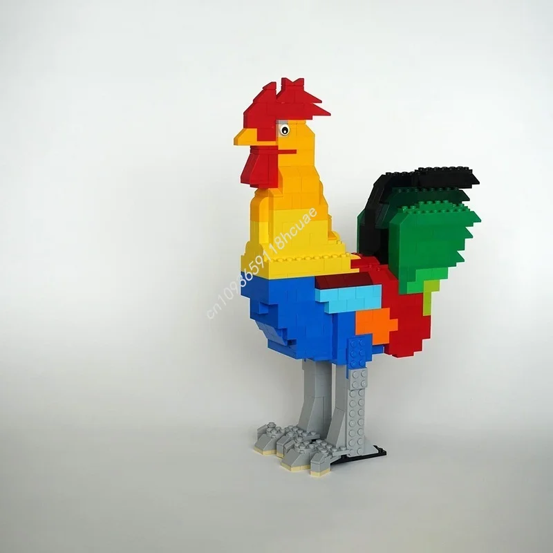459 قطعة MOC الديك نموذج كلاسيكي اللبنات العمارة لتقوم بها بنفسك هدية الكريسماس فكرة إبداعية التعليم لعبة الطوب عيد ميلاد الاطفال