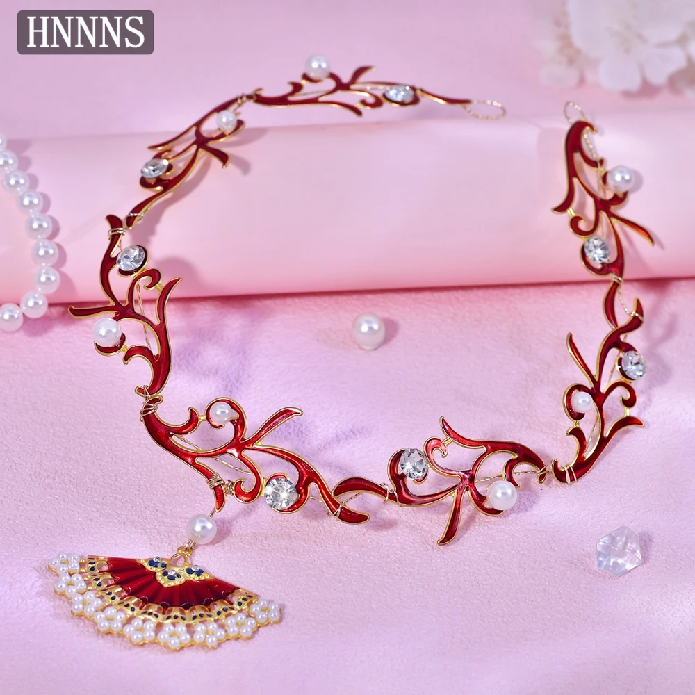 

HNNNS Pearl Waist Belt Women's New Style Alloy Waist Decorative with Fan Pendant Formal Dress Sashes Fashion Elegant Belt SA381